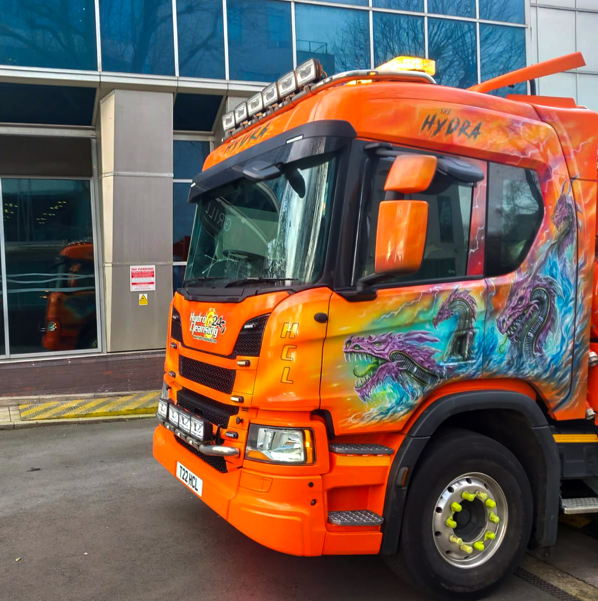 High-capacity waste tanker in action at an event site